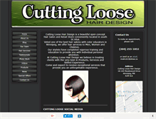 Tablet Screenshot of cuttingloosehairdesign.com